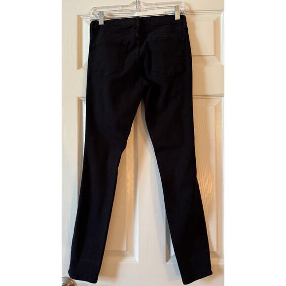 Frame Denim Le Skinny De Jeanne Jeans In Film nor Black Distressed Destroyed 27 - Picture 8 of 11